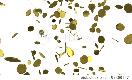 Falling money. Gold falling coins. Coins rain. - Stock Illustration ...