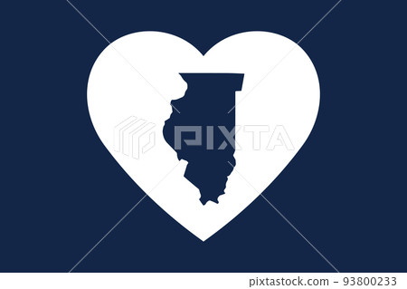Patriotic heart symbol. US American state inside the heart shape. Patriotic heart symbol. US American state inside the heart shape. 93800233