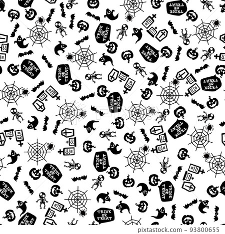 Halloween seamless pattern. Design for textiles, wallpaper, wrapping paper. Halloween seamless pattern. Design for textiles, wallpaper, wrapping paper. 93800655