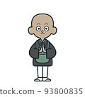 A simple illustration of a cute monk in training 93800835