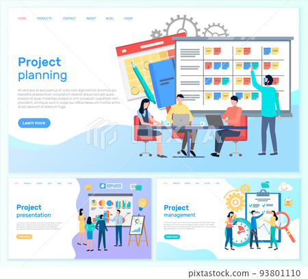 Project Planning Presentation, Management Vector 93801110