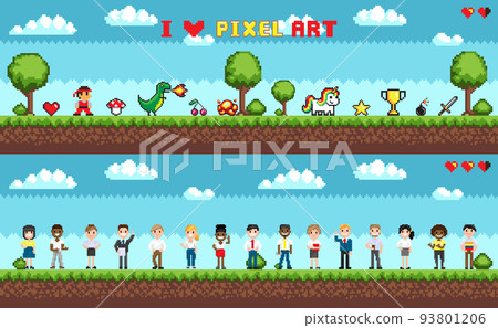 Set of Characters, Selection Playing Game Vector 93801206