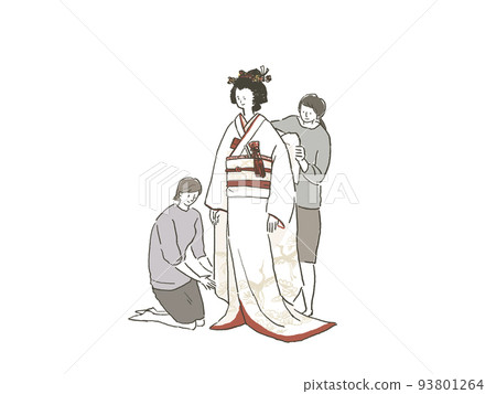 兩個女人穿新娘，純白，新娘禮服 93801264