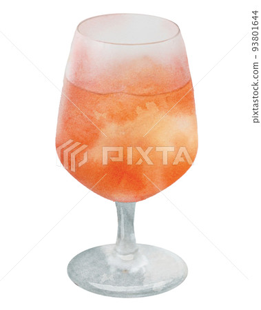 Hand drawn watercolor illustration of iced tea 93801644