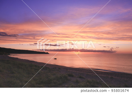Shakotan Peninsula with a beautiful sunset 93801674