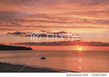 Shakotan Peninsula with a beautiful sunset 93801684