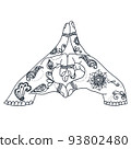 Kalesvara mudra yoga gesture women hands isolated background 93802480