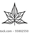 Stylized Tree Leaf On A White Background 93802550