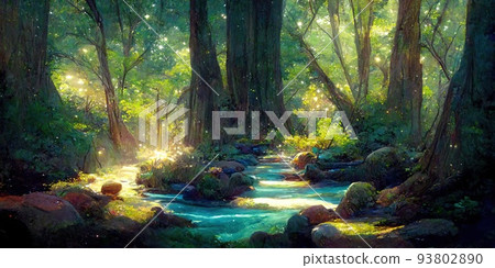 在森林裡的景觀 在森林裡的景觀 93802890