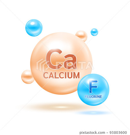 Electron for Minerals Calcium, fluorine and vitamin. Therapy helps maintain tooth, strong bone. Medical scientific and healthcare concept. Electron for Minerals Calcium, fluorine and vitamin. Therapy helps maintain tooth, strong bone. Medical scientific and healthcare concept. 93803600