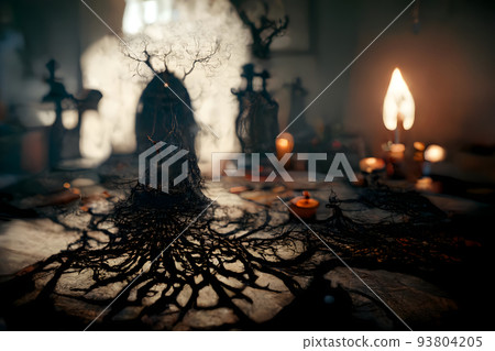 gloomy witchcraft sorcerer hideout with dark occult mood, neural network generated art gloomy witchcraft sorcerer hideout with dark occult mood, neural network generated art 93804205