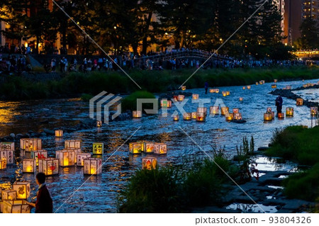 Kaga Yuzen Lantern Floating Asano River Kaga Yuzen Lantern Floating Asano River 93804326