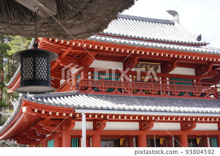 Tateshinasan Shokoji Temple is a famous cherry blossom viewing spot where you can see the "Somei Yoshino cherry tree, the slowest in Honshu". 93804592