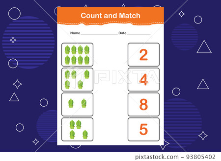Count and match with the correct number.... - Stock Illustration ...