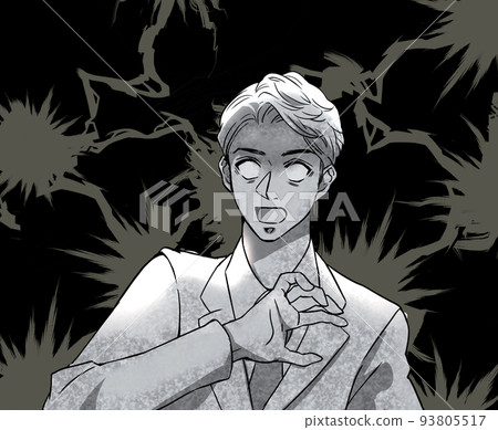 A man in a suit in shock 93805517