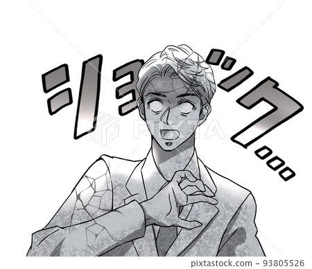 A man in a suit in shock 93805526