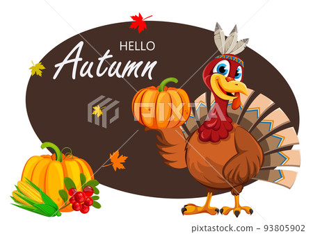Happy Thanksgiving. Funny Thanksgiving Turkey bird 93805902