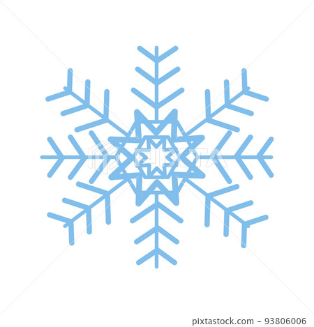 Snowflake Christmas winter decoration isolated on white background. Icon, simple ornament, ice. Seasonal symbol. Snowflake Christmas winter decoration isolated on white background. Icon, simple ornament, ice. Seasonal symbol. 93806006