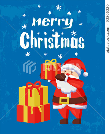 Merry Christmas greeting card with Santa Claus Merry Christmas greeting card with Santa Claus 93806320