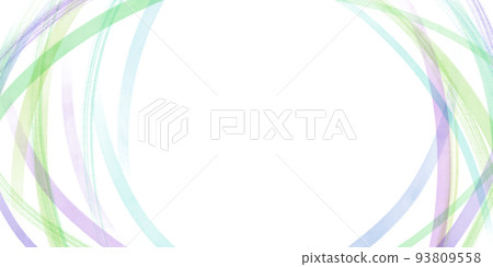 用多色線條繪製的水彩畫框 93809558