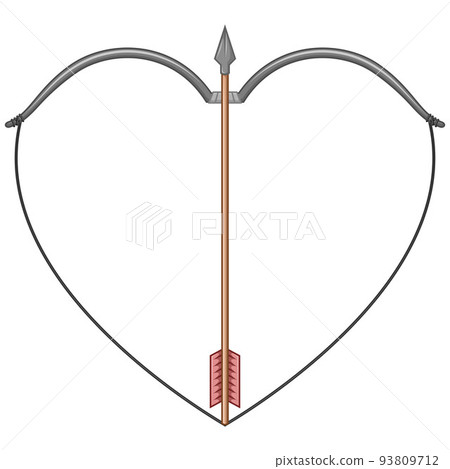Valentine Bow and Arrow Vector Design Valentine Bow and Arrow Vector Design 93809712