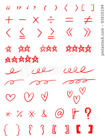 red line symbol illustration 93810194