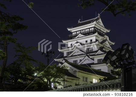 Fukuyama Castle at night Renewal castle tower Fukuyama City, Hiroshima Prefecture 93810216
