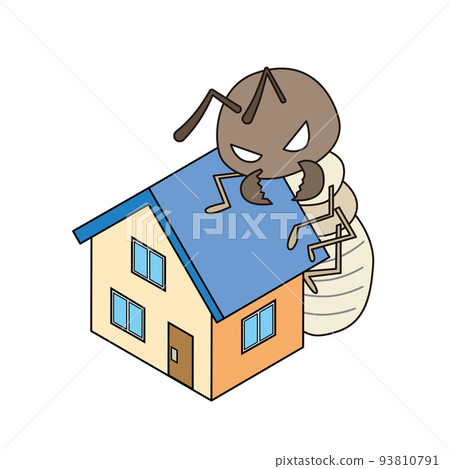 白蟻損壞的房屋 93810791