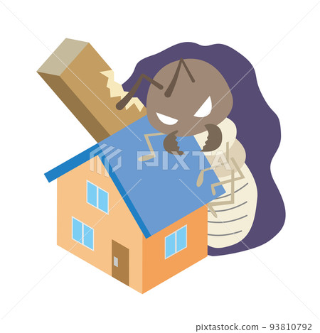 house damaged by termites 93810792