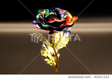 Shining Rose Flower Rainbow Rose 93811321