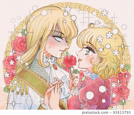 Manga-style illustration ・The actor of the prince who forgets his lines and is impatient 93813793