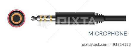 Microphone type of connector for gadgets vector Microphone type of connector for gadgets vector 93814153
