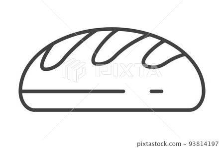 Bakery shop product, loaf of baked bread vector - Stock Illustration ...