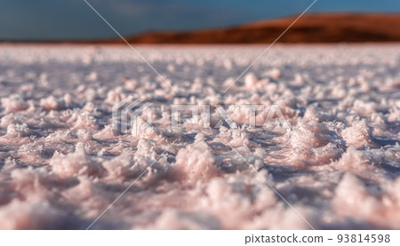 Pink salt cristales. Natural pink salt lake texture. Pink salt cristales. Natural pink salt lake texture. 93814598