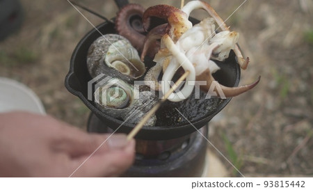 Seafood barbecue on solo stove Seafood barbecue on solo stove 93815442