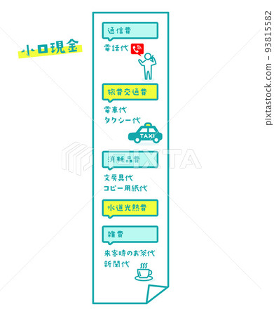 簿記插圖圖標 簿記插圖圖標 93815582