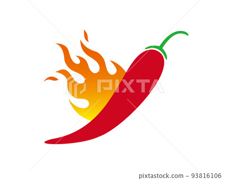 Spicy hot pepper dish icon illustration 93816106