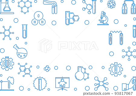 Chemistry outline vector illustration with empty space 93817067