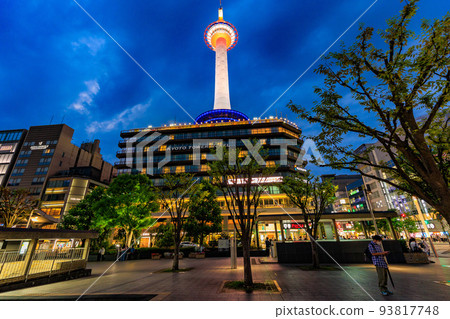 京都站周邊京都府街景 京都塔夜景 93817748