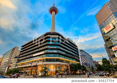 京都站京都塔附近的京都府城市景觀 93817754