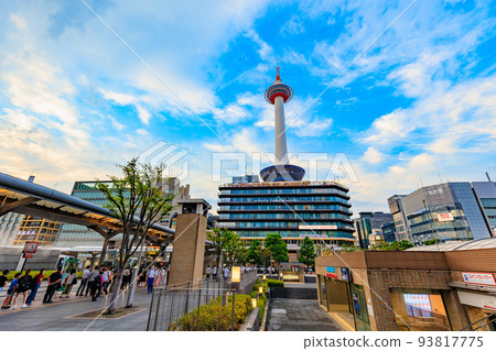 京都站京都塔附近的京都府城市景觀 93817775