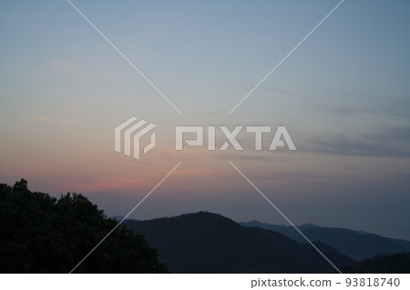 "Okayama Prefecture" Setonaikai National Park Dawn seen from Mt. 93818740