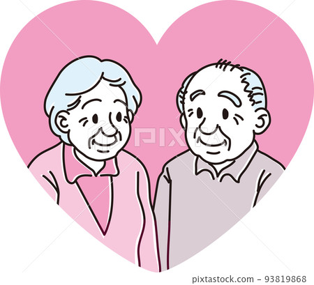 Grandpa and Grandma in Heart_Magenta Black Grandpa and Grandma in Heart_Magenta Black 93819868