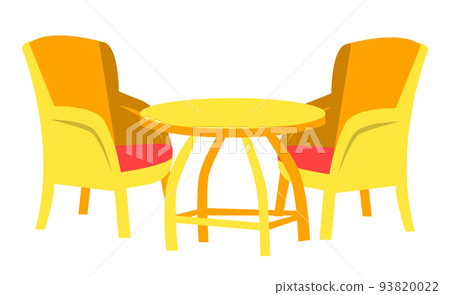 Cafe Furniture Chair and Table, Restaurant Vector Cafe Furniture Chair and Table, Restaurant Vector 93820022