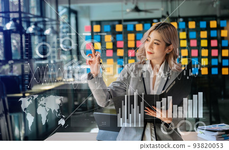 Financial report data of business operations balance sheet and income statement as Fintech concept. business working with new Laptop, smartphone, and tablet ... Financial report data of business operations balance sheet and income statement as Fintech concept. business working with new Laptop, smartphone, and tablet ... 93820053