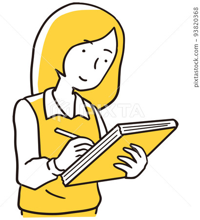 Woman writing in a notebook 93820368