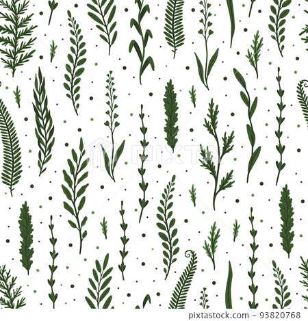 Vector floral seamless pattern with abstract... - Stock Illustration ...