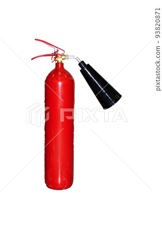 Red fire extinguisher isolated on white background Red fire extinguisher isolated on white background 93820871
