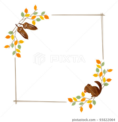 秋天的樹葉框架 93822064