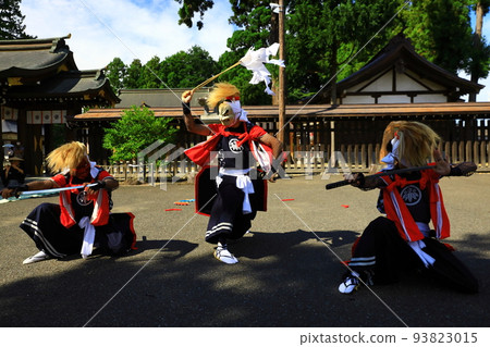 Kitakami City, Iwate Prefecture, folk entertainment, Devil's Sword Dance Kitakami City, Iwate Prefecture, folk entertainment, Devil's Sword Dance 93823015
